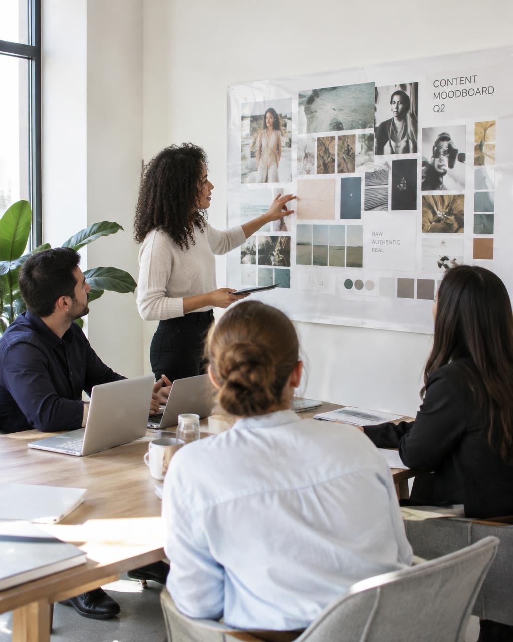 Team in a creative meeting